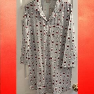 Ink + Ivy Santa Faces Sleepshirt Nightgown - NWT - Size XL